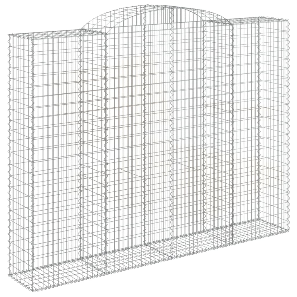vidaXL Schanskorven 7 st gewelfd 300x50x220/240 cm ijzer afbeelding