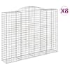 vidaXL kaarekujulised gabioonkorvid 8 tk, 300x50x220/240 cm, raud