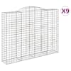 vidaXL kaarekujulised gabioonkorvid 9 tk, 300x50x220/240 cm, raud