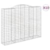 vidaXL kaarekujulised gabioonkorvid 10 tk, 300x50x220/240 cm, raud