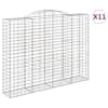 vidaXL kaarekujulised gabioonkorvid 11 tk, 300x50x220/240 cm, raud