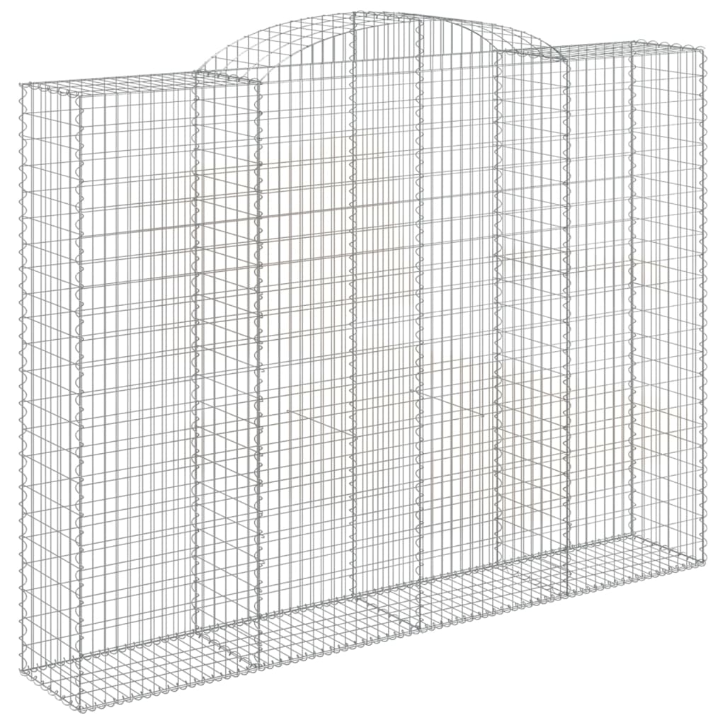 vidaXL Paniers à gabions arqués 11 pcs 300x50x220/240 cm fer galvanisé