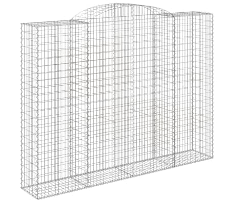 vidaXL Coșuri gabion arcuite, 11 buc 300x50x220/240cm, fier galvanizat