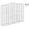 vidaXL kaarekujulised gabioonkorvid 13 tk, 300x50x220/240 cm, raud