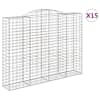 vidaXL kaarjad gabioonkorvid 15 tk 300 x 50 x 220/240 cm tsingitud rauast