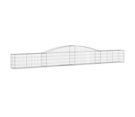 vidaXL Paniers &agrave; gabions arqu&eacute;s 2 pcs 400x30x40/60 cm Fer galvanis&eacute;