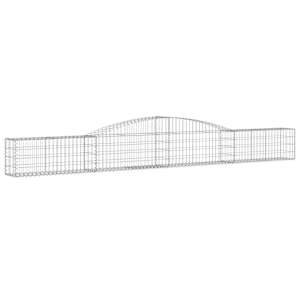 vidaXL Paniers &agrave; gabions arqu&eacute;s 2 pcs 400x30x40/60 cm Fer galvanis&eacute;