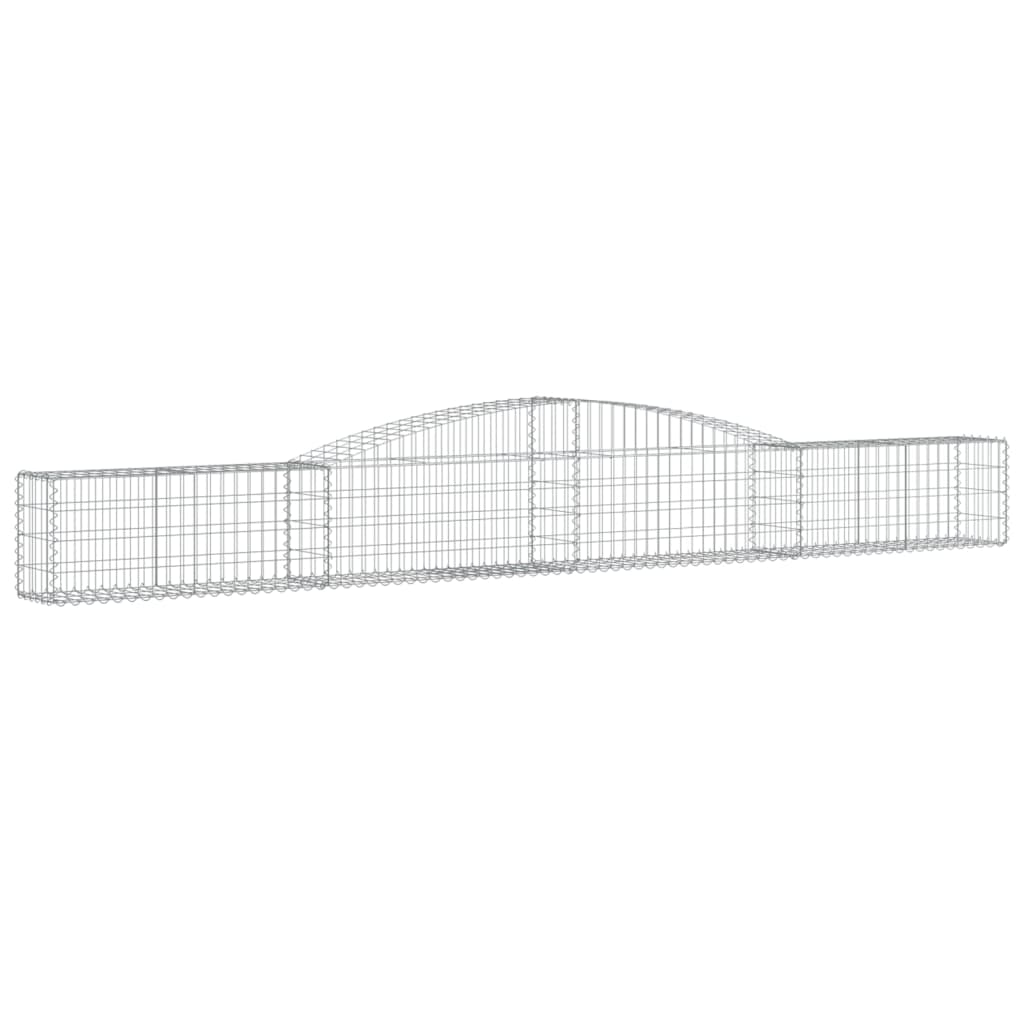 vidaXL Schanskorven 5 st gewelfd 400x30x40/60 cm ijzer afbeelding