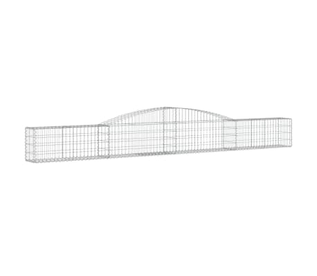 vidaXL Gabionen mit Hochbogen 5 Stk. 400x30x40/60 cm Verzinktes Eisen