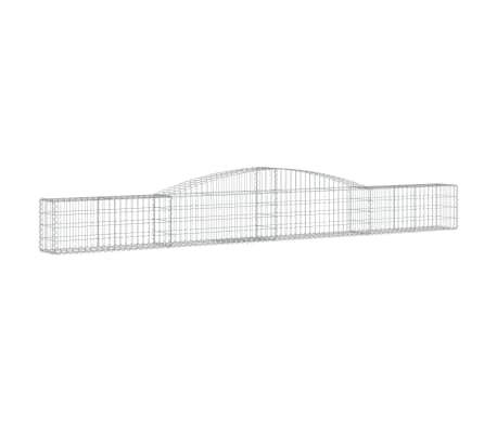 vidaXL Arched Gabion Baskets 6 pcs 400x30x40/60 cm Galvanised Iron