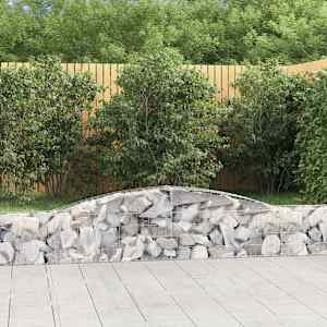Klenuté gabionové koše 9 ks 400x30x40/60 cm pozinkované železo - obrázek 1