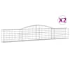 vidaXL kaarekujulised gabioonkorvid 2 tk, 400x30x60/80 cm, raud
