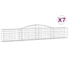 vidaXL kaarekujulised gabioonkorvid 7 tk, 400x30x60/80 cm, raud