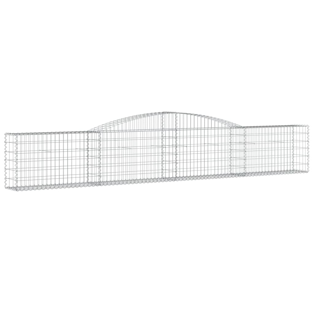 vidaXL Schanskorven 7 st gewelfd 400x30x60/80 cm ijzer afbeelding