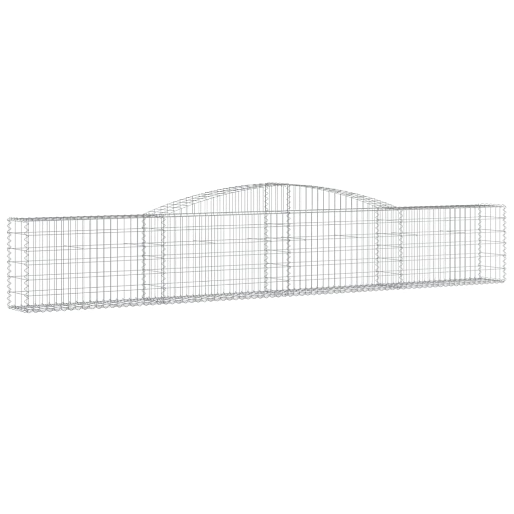vidaXL Schanskorven 8 st gewelfd 400x30x60/80 cm ijzer afbeelding