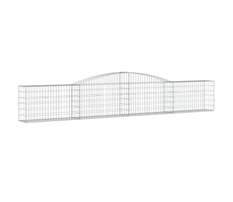 vidaXL I&scaron;lenkti gabiono krep&scaron;iai, 25vnt., 400x30x60/80cm, geležis