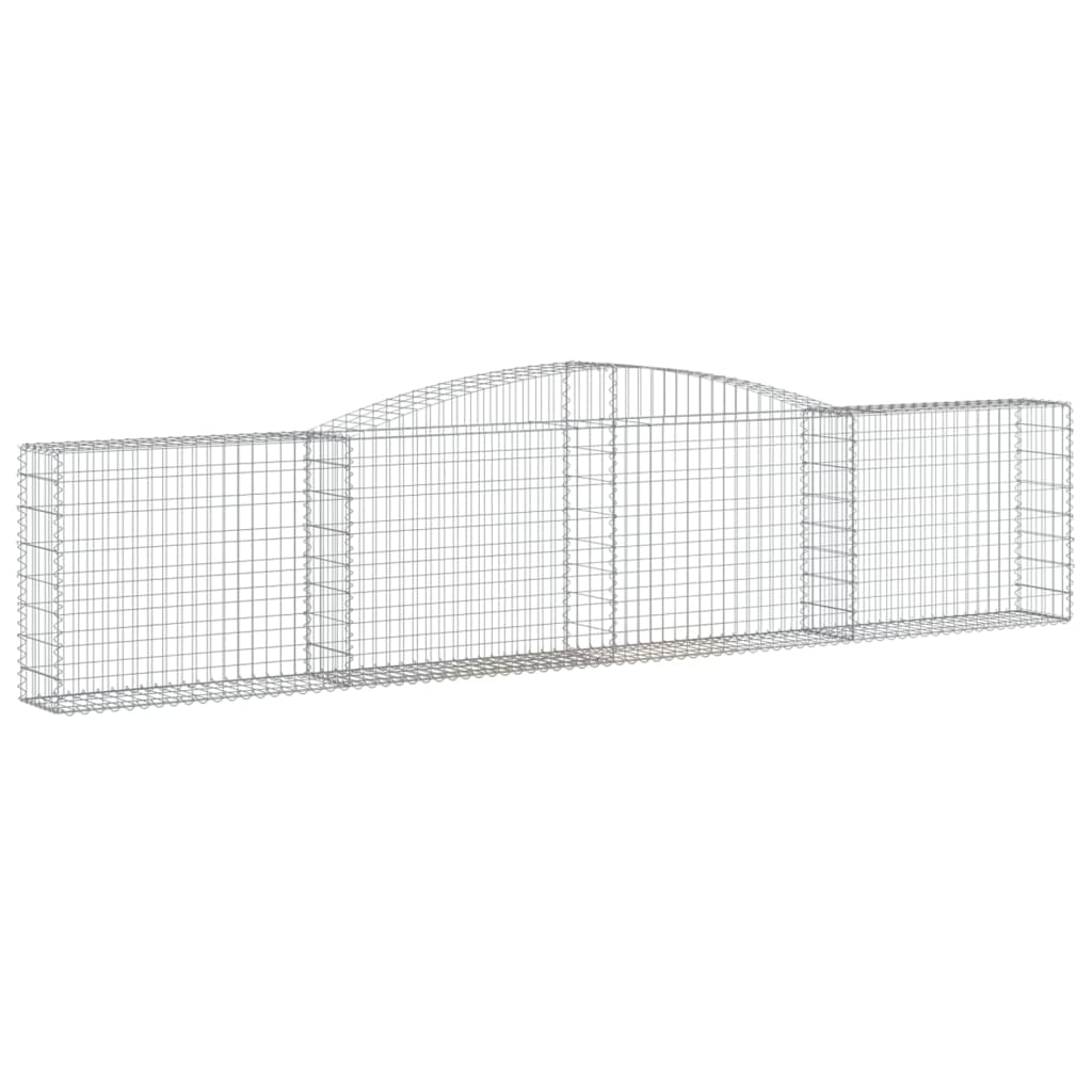 vidaXL Schanskorven 20 st gewelfd 400x30x80/100 cm ijzer afbeelding