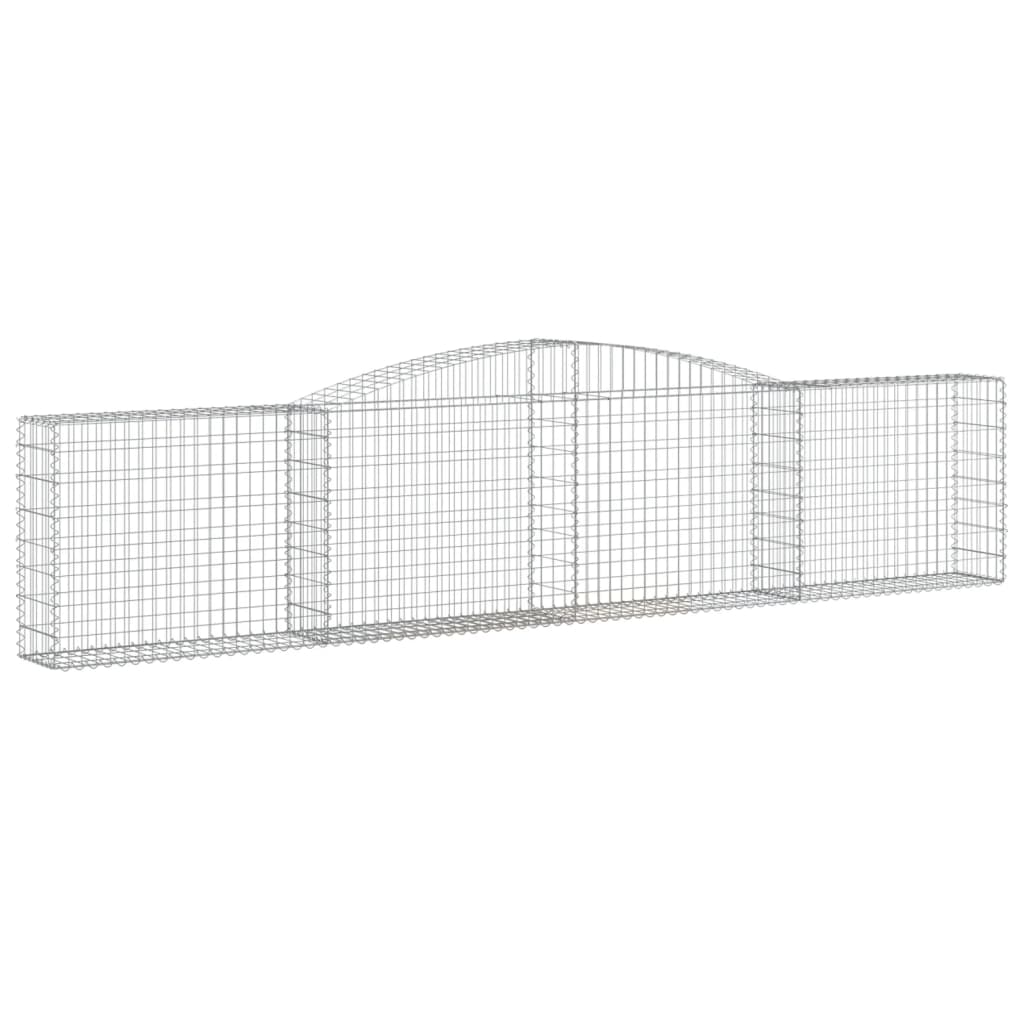 vidaXL Schanskorven 25 st gewelfd 400x30x80/100 cm ijzer afbeelding