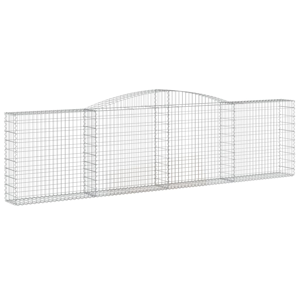 vidaXL Schanskorven 6 st gewelfd 400x30x100/120 cm ijzer afbeelding