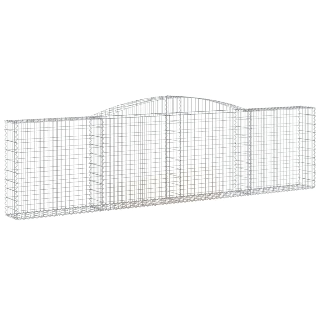vidaXL Schanskorven 8 st gewelfd 400x30x100/120 cm ijzer afbeelding