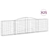 vidaXL kaarekujulised gabioonkorvid 25 tk, 400x30x100/120 cm, raud