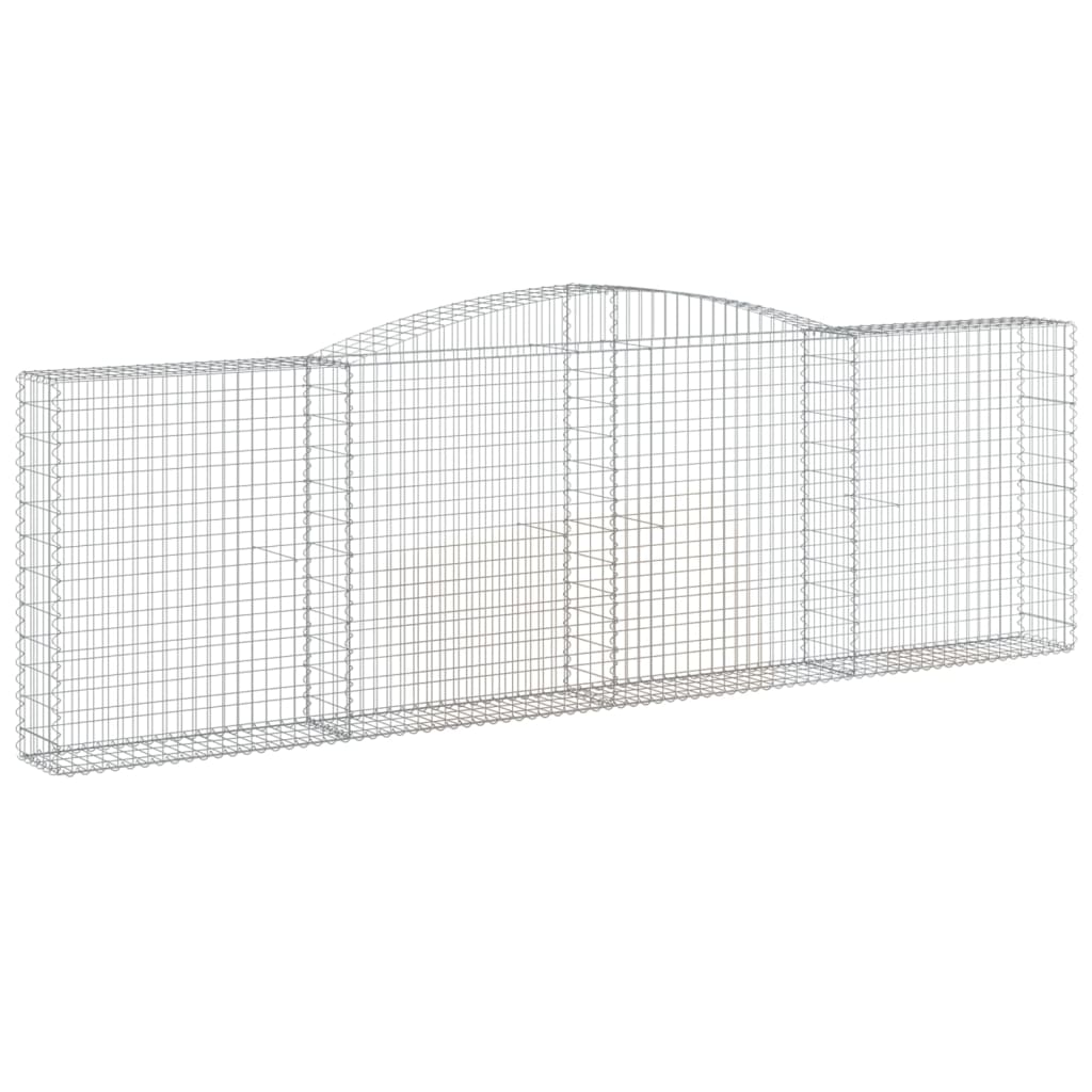 vidaXL Coșuri gabion arcuite 4 buc. 400x30x120/140cm fier galvanizat