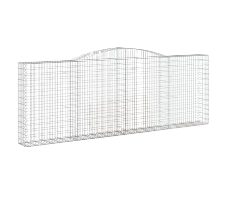 vidaXL Arched Gabion Baskets 5 pcs 400x30x140/160 cm Galvanised Iron