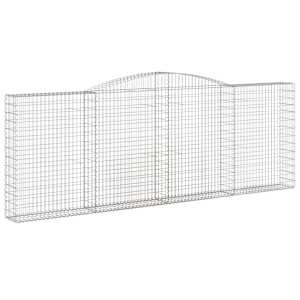 vidaXL Gabionen mit Hochbogen 6 Stk. 400x30x140/160cm Verzinktes Eisen