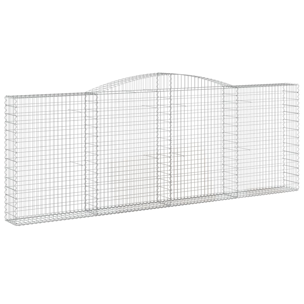 vidaXL Schanskorven 8 st gewelfd 400x30x140/160 cm ijzer afbeelding
