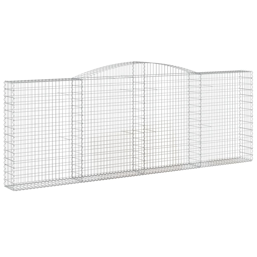 vidaXL Schanskorven 10 st gewelfd 400x30x140/160 cm ijzer afbeelding