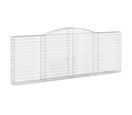 vidaXL Išlenkti gabiono krepšiai, 10vnt., 400x30x140/160cm, geležis