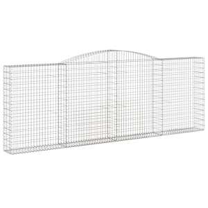 vidaXL Gabionkurver buede 15 stk 400x30x140/160 cm galvanisert jern