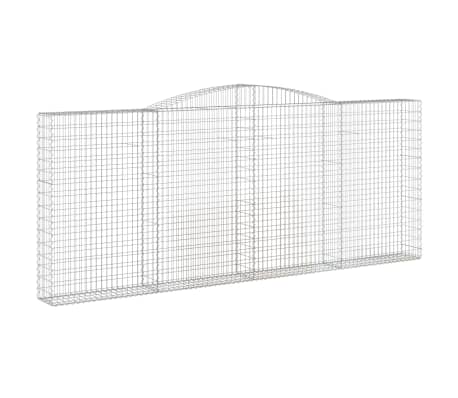 vidaXL Schanskorven 3 st gewelfd 400x30x160/180 cm ijzer
