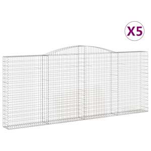 Klenuté gabionové koše 5 ks 400x30x160/180cm pozinkované železo - obrázek 2