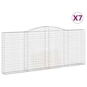 Klenuté gabionové koše 7 ks 400x30x160/180cm pozinkované železo - obrázek 2