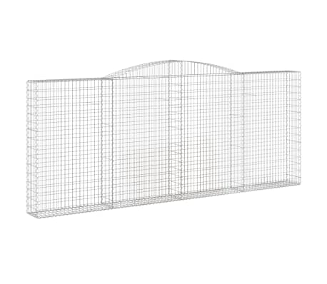 vidaXL Coșuri gabion arcuite 9 buc. 400x30x160/180 cm fier galvanizat