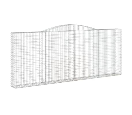 vidaXL Gabion b&aring;gformad 10 st 400x30x160/180 cm galvaniserat j&auml;rn