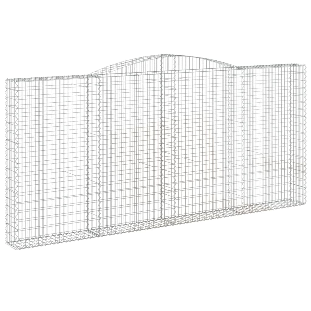 Thumbnail - vidaXL Gabionen mit Hochbogen 6 Stk. 400x30x180/200cm Verzinktes Eisen