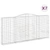 vidaXL kaarekujulised gabioonkorvid 7 tk, 400x30x180/200 cm, raud