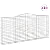 vidaXL kaarekujulised gabioonkorvid 10 tk, 400x30x180/200 cm, raud
