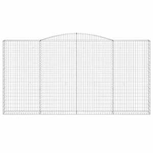 Klenuté gabionové koše 3 ks 400x30x200/220cm pozinkované železo - obrázek 4