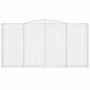Klenuté gabionové koše 4 ks 400x30x200/220cm pozinkované železo - obrázek 4