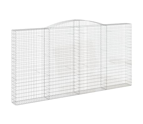 vidaXL Συρματοκιβώτια Τοξωτά 5 τεμ. 400x30x200/220 εκ. Γαλβαν. Ατσάλι