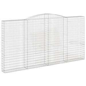 vidaXL Coșuri gabion arcuite 9 buc. 400x30x200/220 cm fier galvanizat
