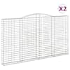 vidaXL kaarekujulised gabioonkorvid 2 tk, 400x30x220/240 cm, raud