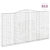 vidaXL kaarekujulised gabioonkorvid 15 tk, 400x30x220/240 cm, raud
