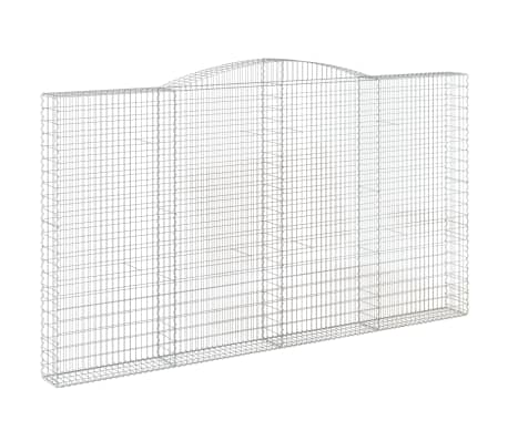vidaXL Coșuri gabion arcuite 20 buc, 400x30x220/240cm, fier galvanizat