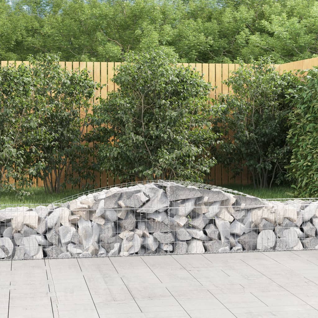 Coșuri gabion arcuite 10 buc, 400x50x40/60 cm, fier galvanizat