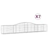vidaXL kaarekujulised gabioonkorvid 7 tk, 400x50x60/80 cm, raud