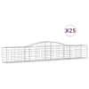 vidaXL kaarekujulised gabioonkorvid 25 tk, 400x50x60/80 cm, raud